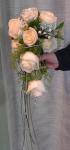 Bouquet mariée roses blanches Boutique Vergez Tarnos